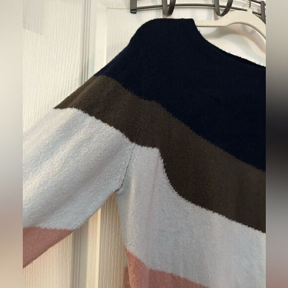 Promesa sweater colorblock stripe M/L top pullover long sleeve EUC - Picture 5 of 15